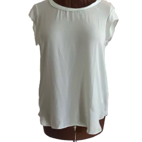 💚🤍BANANA REPUBLIC 🤍💚 Pastel teal sleeveless top in Large. In great shape. - Picture 1 of 11